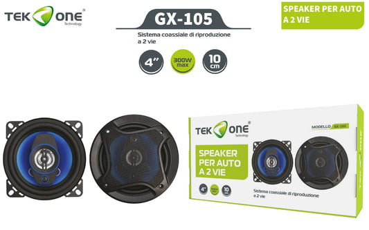 Speaker Per Auto A 2 Vie 10cm 13cm 16cm/ TEK ONE