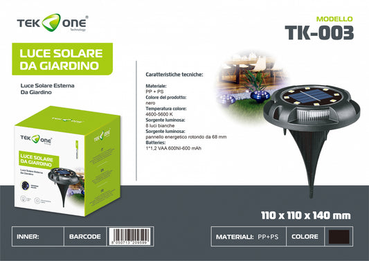 Luce Solare Da Giardino TK-003/TEK ONE