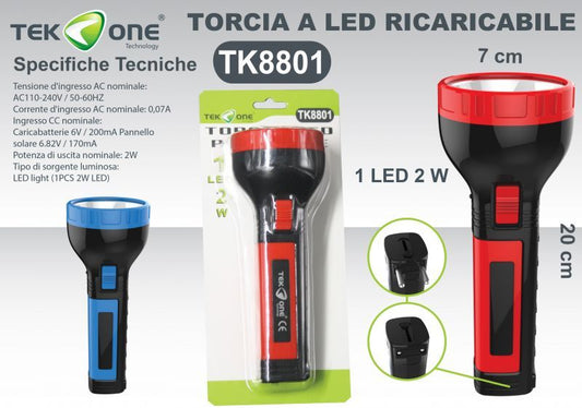 Torcia Eletricia Ricaricabile  Lampada portabile TK8801/ TEK ONE