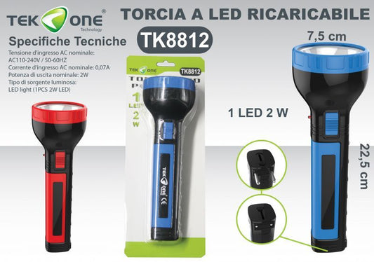 Torcia Eletricia Ricaricabile  Lampada portabile TK8812/ TEK ONE