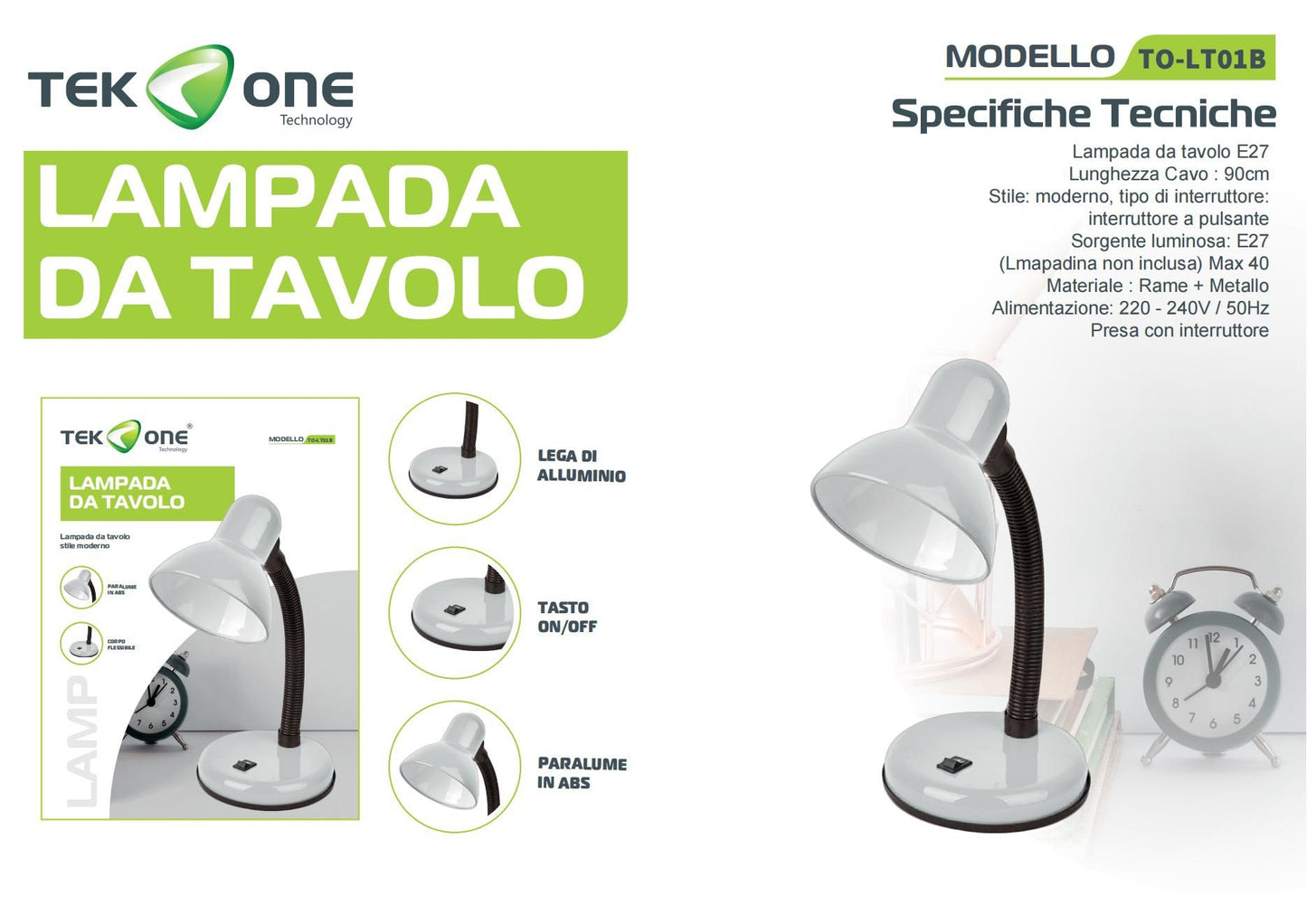 Lampada da tavolo TO-LT01 /Lampada scrivania/TEK ONE