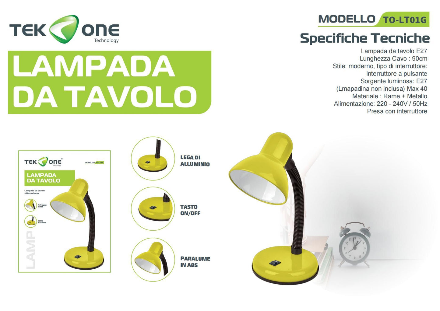 Lampada da tavolo TO-LT01 /Lampada scrivania/TEK ONE