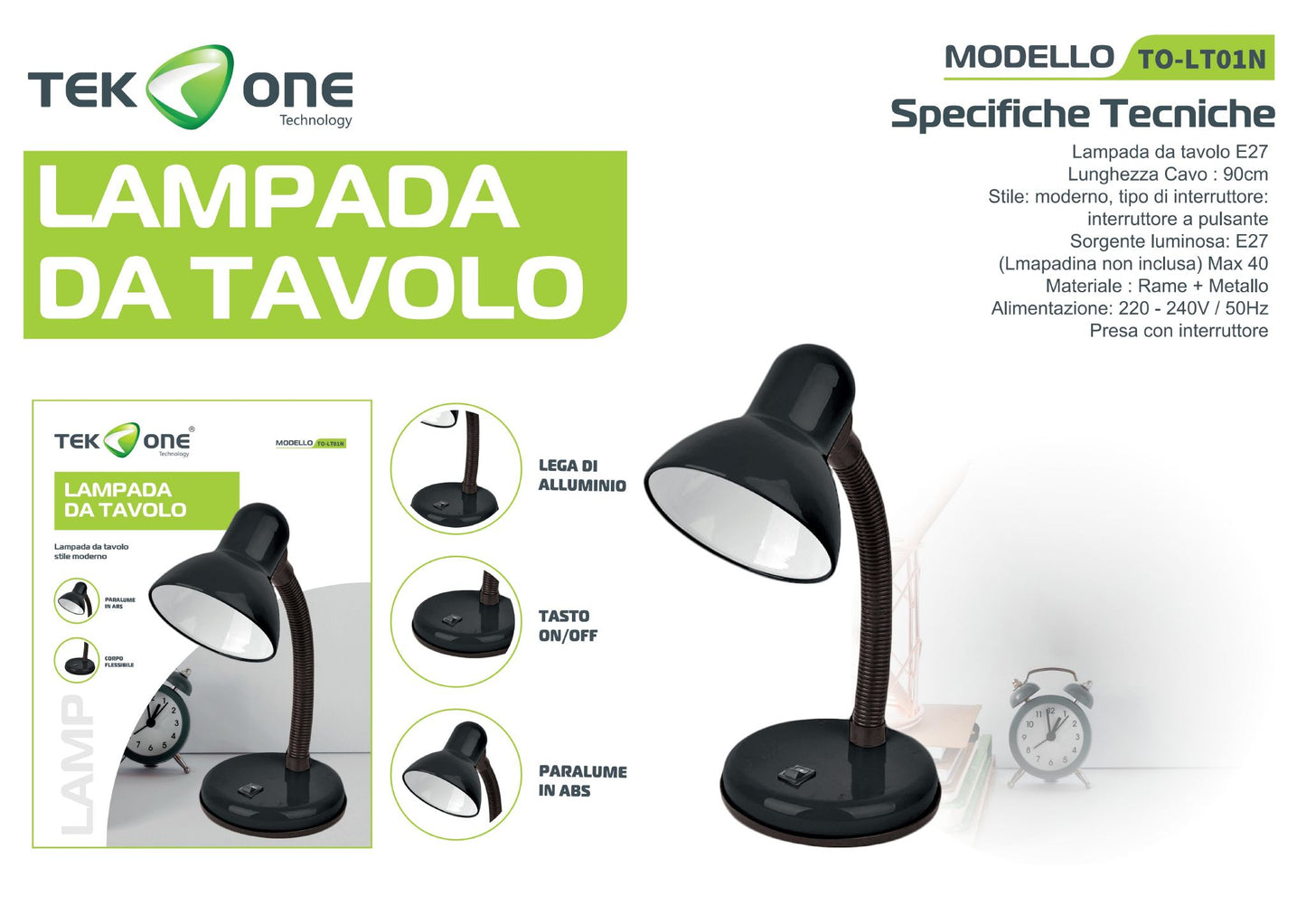 Lampada da tavolo TO-LT01 /Lampada scrivania/TEK ONE