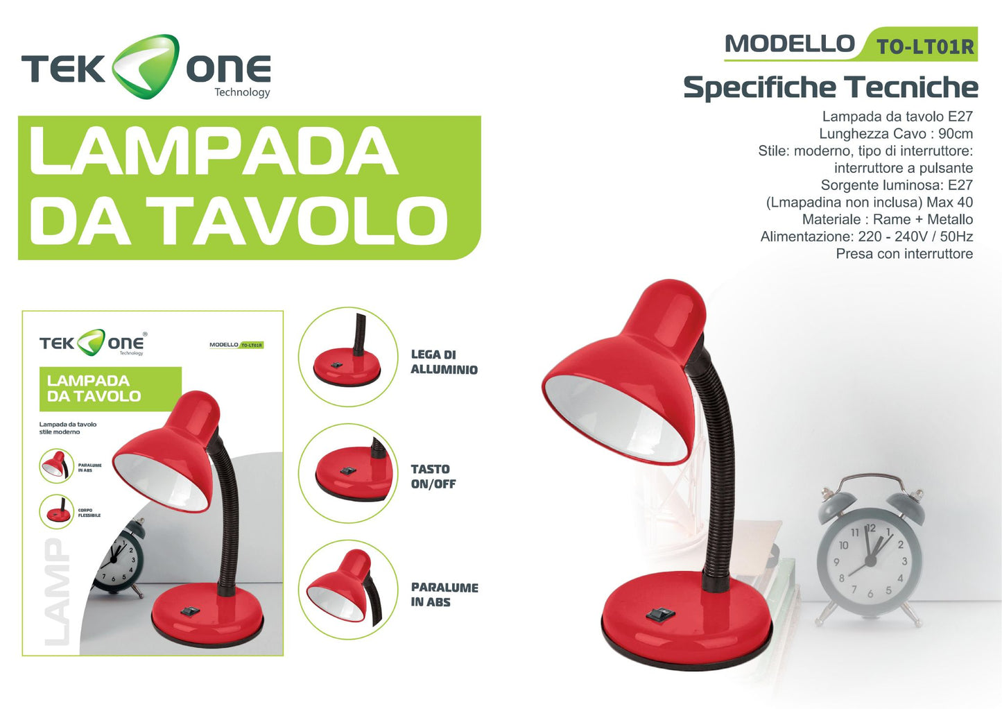 Lampada da tavolo TO-LT01 /Lampada scrivania/TEK ONE