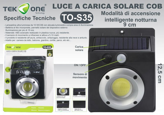 Luce A Ricarica solare COB Accensione Intelligente Notturna TO-S35/ TEK ONE