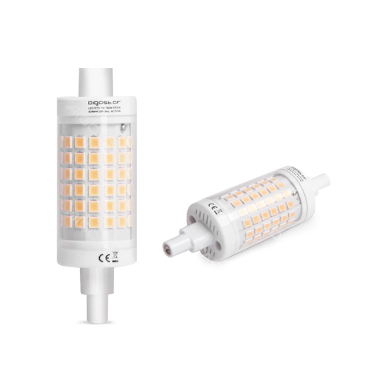 Lampadina LED R7S 7W 78mm Lineare calda 3000k,700LM,Equivalenti 70W Lampada Alogena Lineare,AC 220-240V,360 Gradi