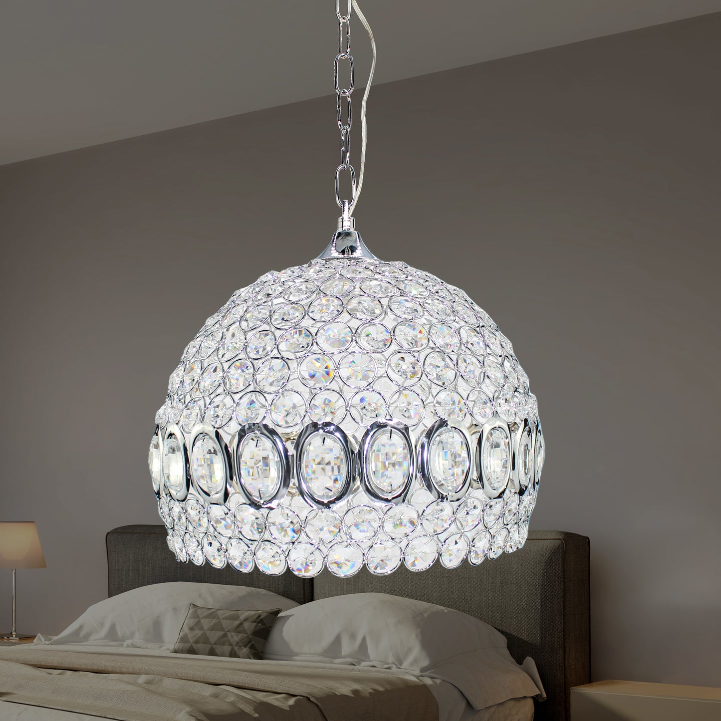 Sospensione Elegante Lampadario a Palla Aperta Ovale Sospensione a isola da cucina Lampada a sospensione in alluminio Argento/oro