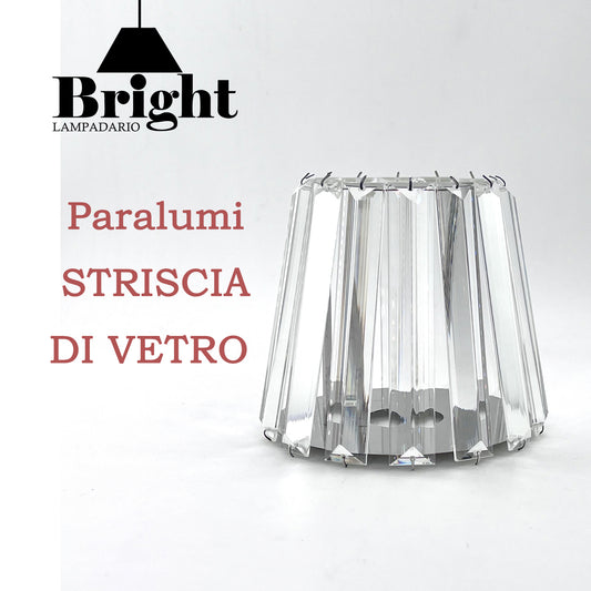 Paralumi di vetro Cupola misura 14cm E14 per Lampadario,Cupole in VETRO Paralumi