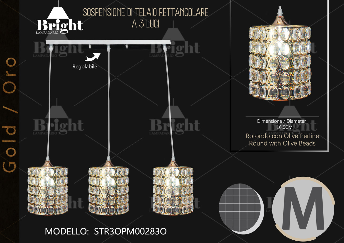 Sospensione Lampadario a Base orizzontale x isola/tavolo Lampade  in alluminio Argento/oro