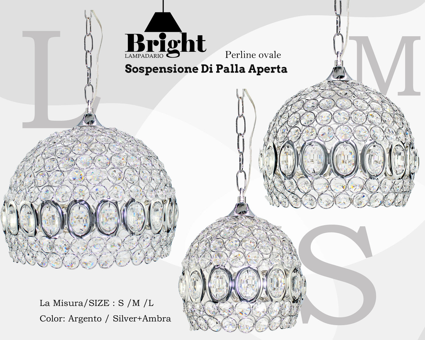 Sospensione Elegante Lampadario a Palla Aperta Ovale Sospensione a isola da cucina Lampada a sospensione in alluminio Argento/oro